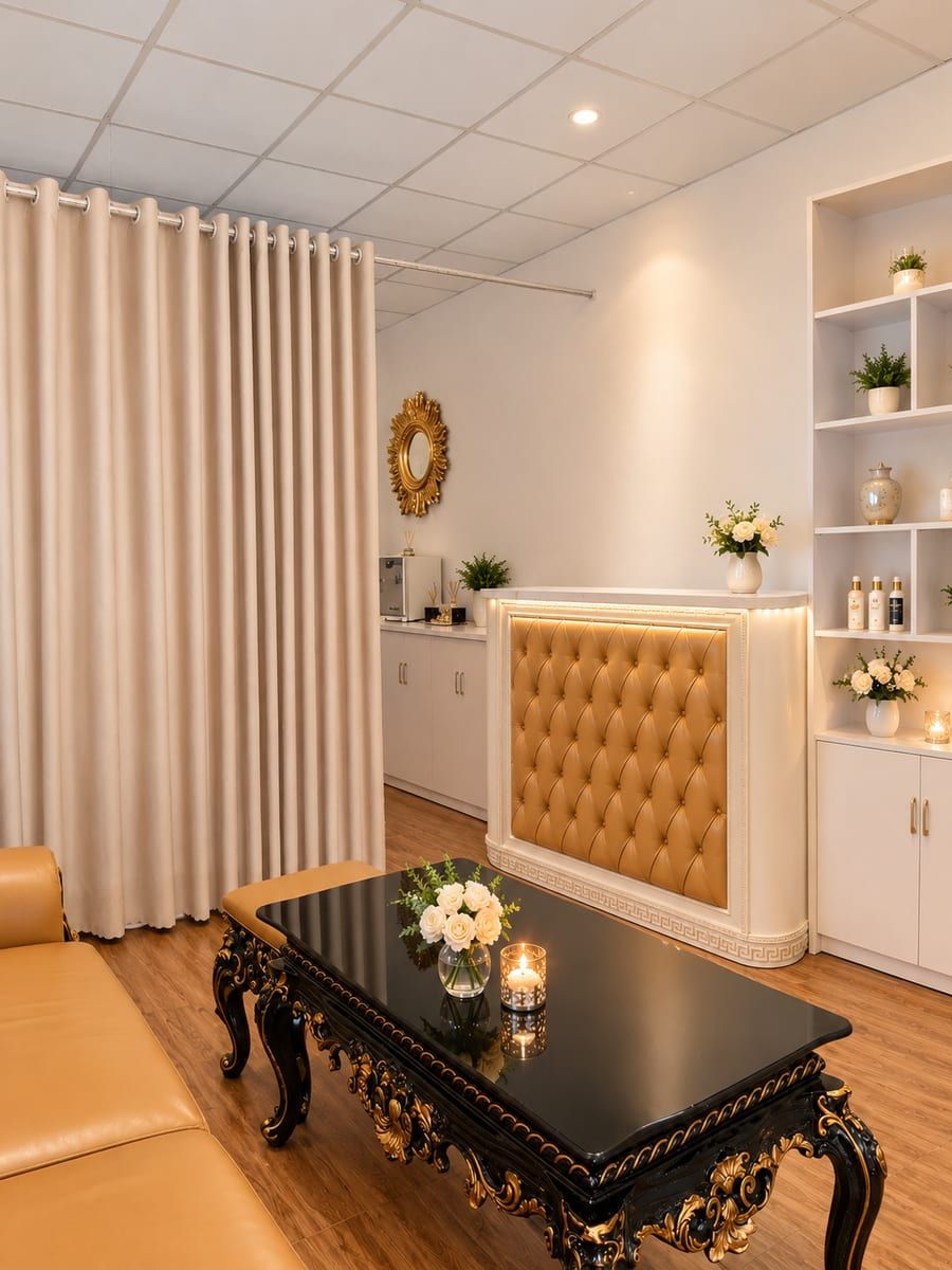 Không gian tiếp đón ấm cúng tại Cenni Spa & Dưỡng Sinh Hà Tĩnh